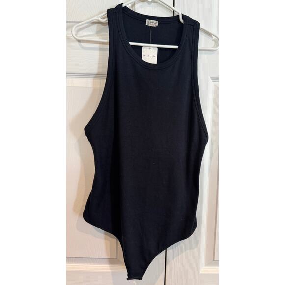 NEW Free People Seamless Tank Bodysuit Black Racerback Sleeveless - Picture 4 of 8